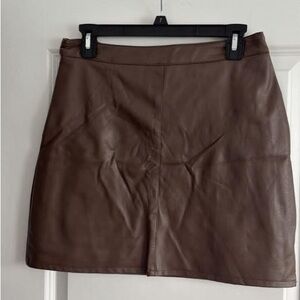 Nasty Gal Chocolate Brown Mini Skirt